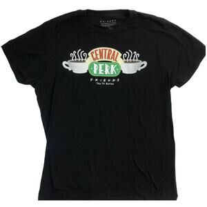 Central Perk‎ FRIENDS TV Show Black T-Shirt Adult Large Graphic Tee